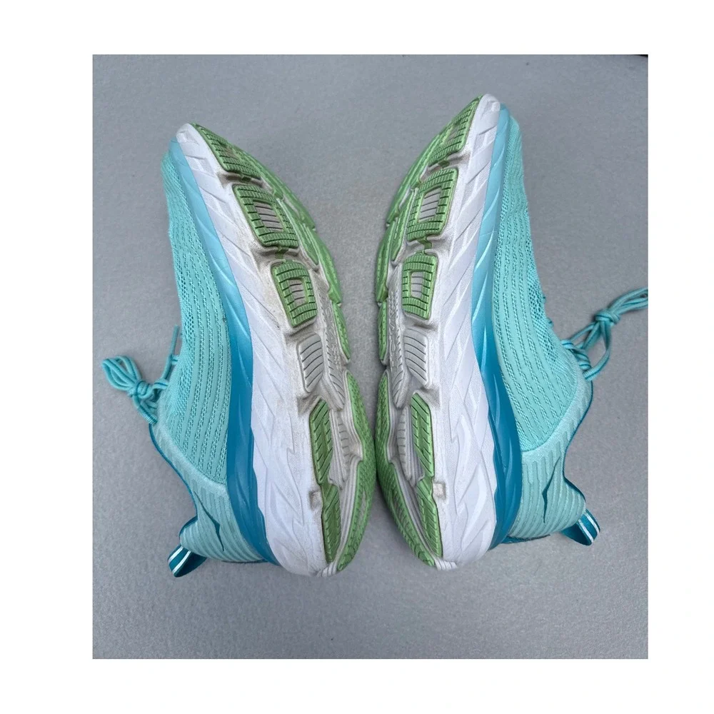 Hoka One One Bondi 6 Running Shoes Women 6.5 Aqua Blue Max Cushion Comfy All Day
